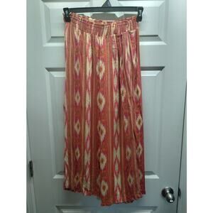 Vintage Angie Size Small Y2K Wide Leg Aztec Southwestern Boho Crop Pull-On Pants